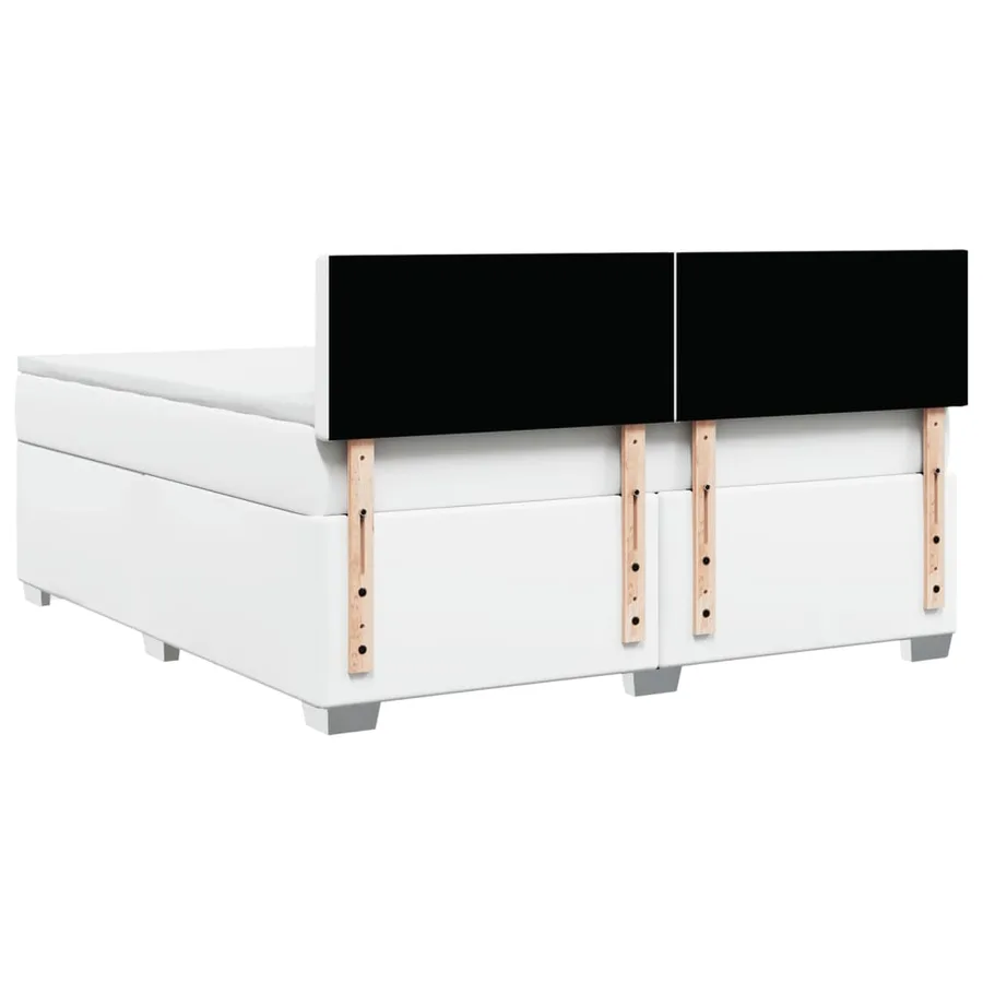 Sommier à lattes de lit avec matelas Blanc 180x200cm Similicuir - 12