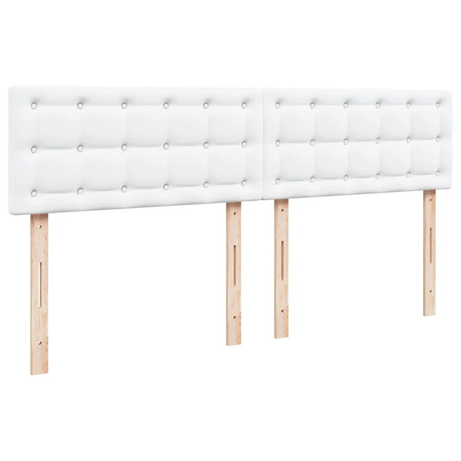 Sommier à lattes de lit avec matelas Blanc 180x200cm Similicuir - 7