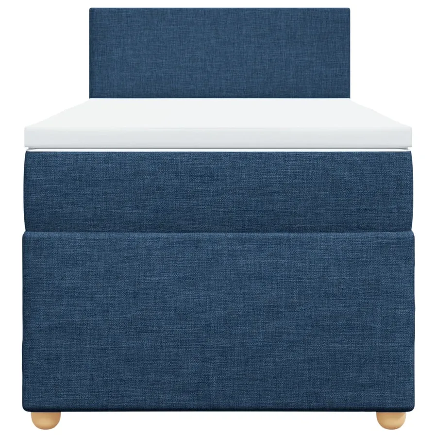 Sommier à lattes de lit avec matelas Bleu 80x200 cm Tissu - 6