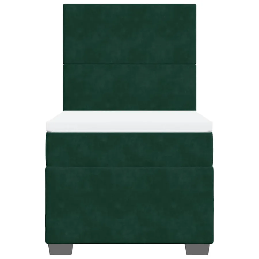 Sommier à lattes de lit avec matelas Vert foncé 90x200 cm - 6