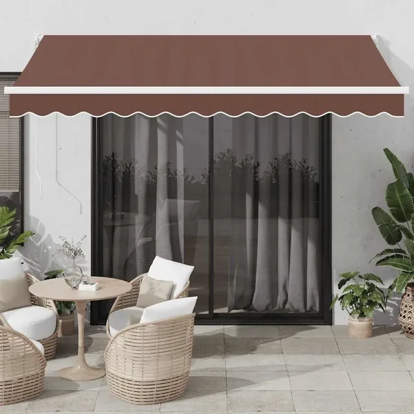 Auvent rétractable automatique marron 350x250 cm