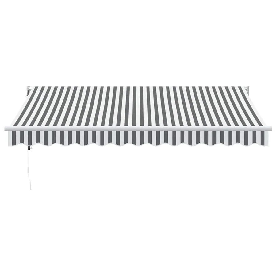 Auvent rétractable anthracite et blanc 3,5x2,5m tissu/aluminium - 3