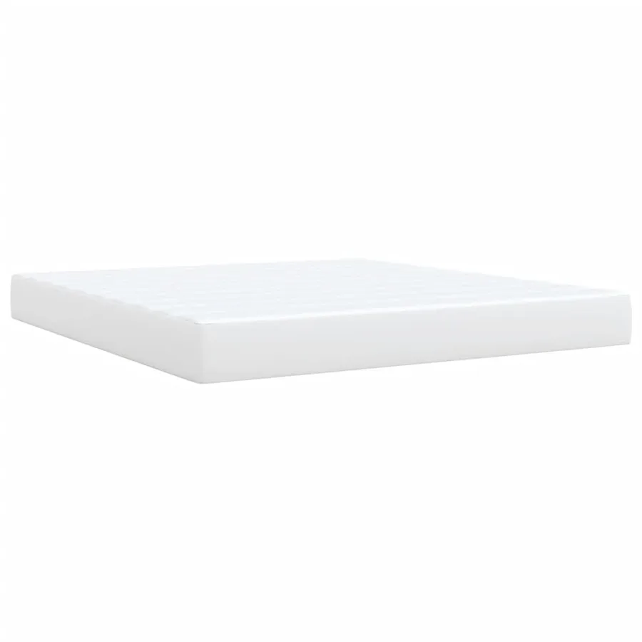 Sommier à lattes de lit avec matelas Blanc 180x200cm Similicuir - 10