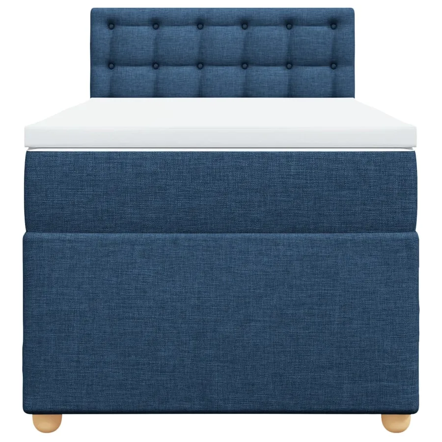 Sommier à lattes de lit avec matelas Bleu 80x200 cm Tissu - 4