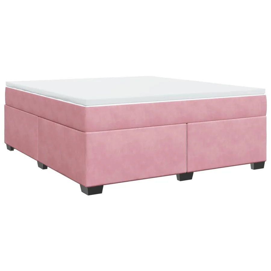 Sommier à lattes de lit avec matelas Rose 180x200 cm Velours - 2