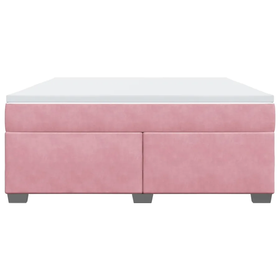 Sommier à lattes de lit avec matelas Rose 180x200 cm Velours - 4