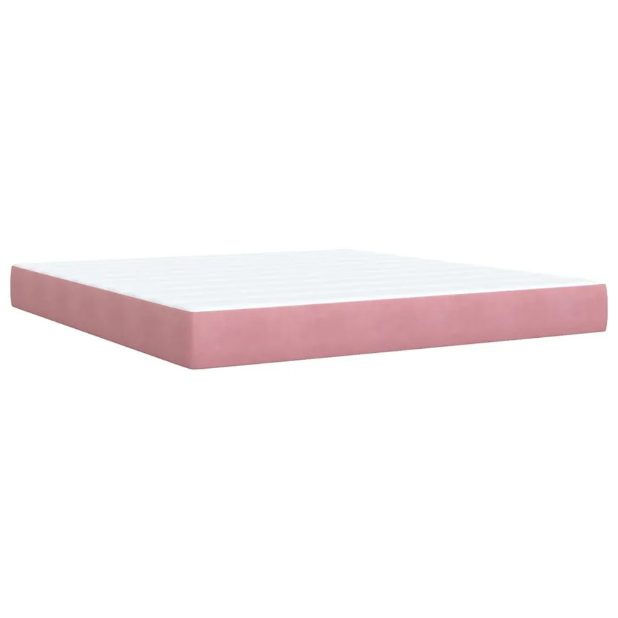 Sommier à lattes de lit avec matelas Rose 180x200 cm Velours - 6