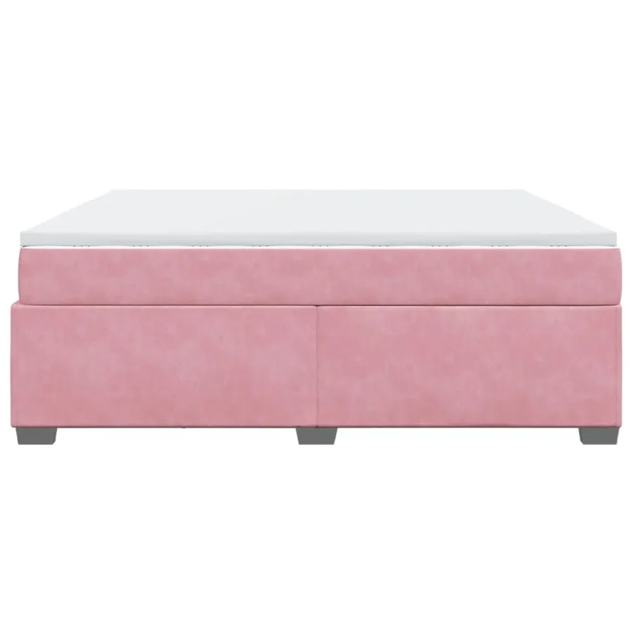 Sommier à lattes de lit avec matelas Rose 180x200 cm Velours - 8