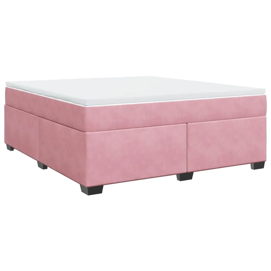 Sommier à lattes de lit avec matelas Rose 180x200 cm Velours - 9