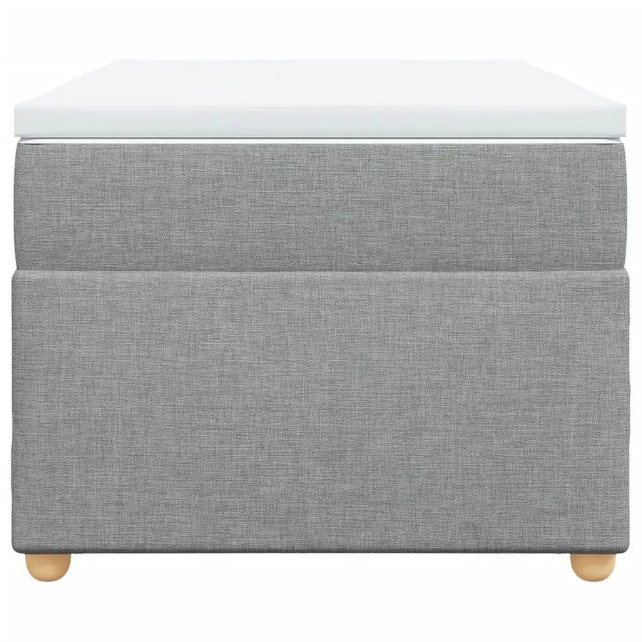 Sommier à lattes de lit et matelas Gris clair 90x190 cm Tissu - 4