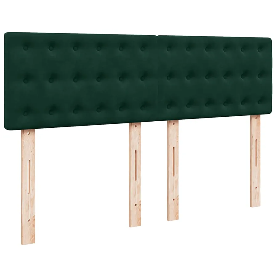 Sommier à lattes de lit et matelas Vert foncé 140x200cm Velours - 9