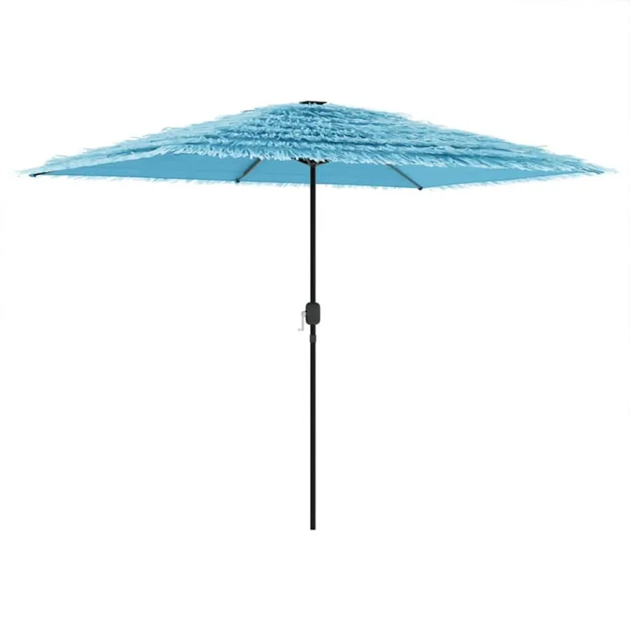 Parasol de jardin avec mât en acier bleu 300x200x250 cm - 2