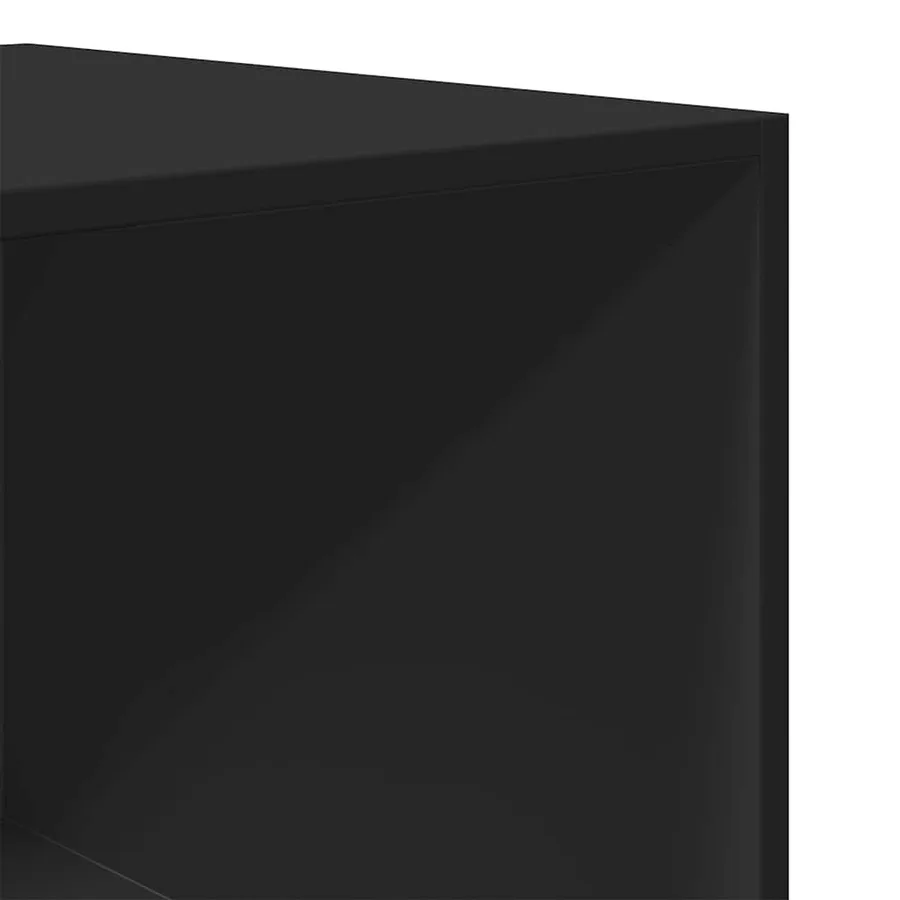 Garde-robe noir 80x50x200 cm bois d'ingénierie - 8