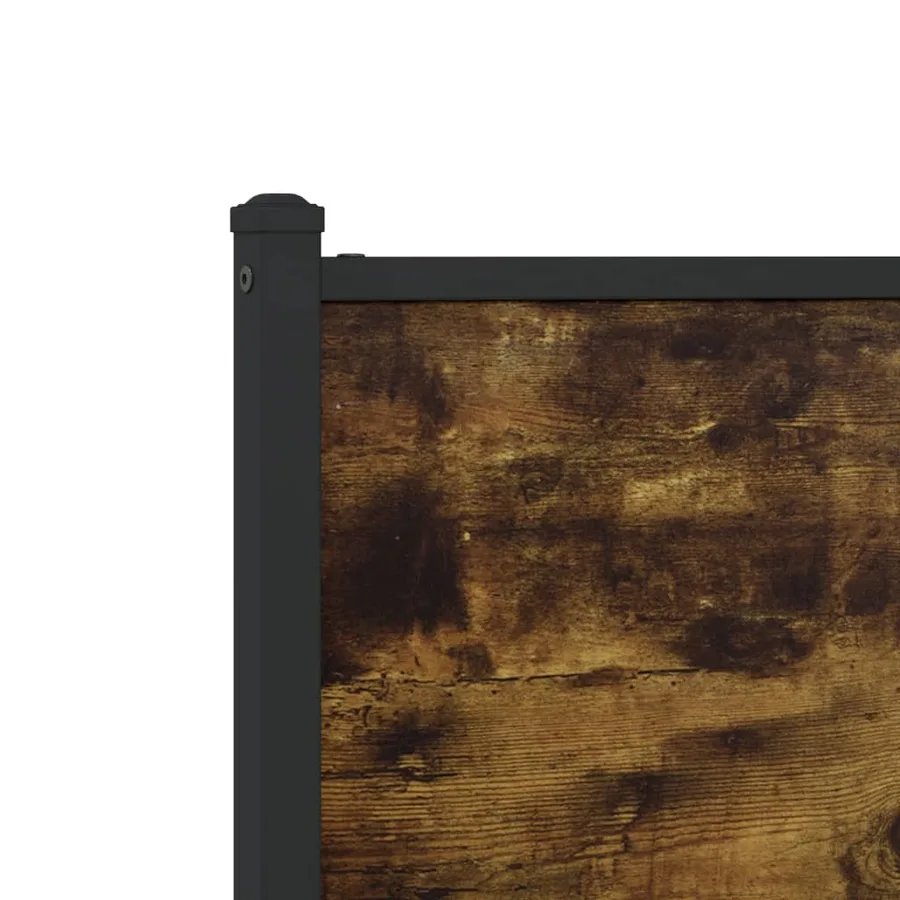 Tête de lit de remplacement chêne fumé 150 cm bois d'ingénierie et acier - 6