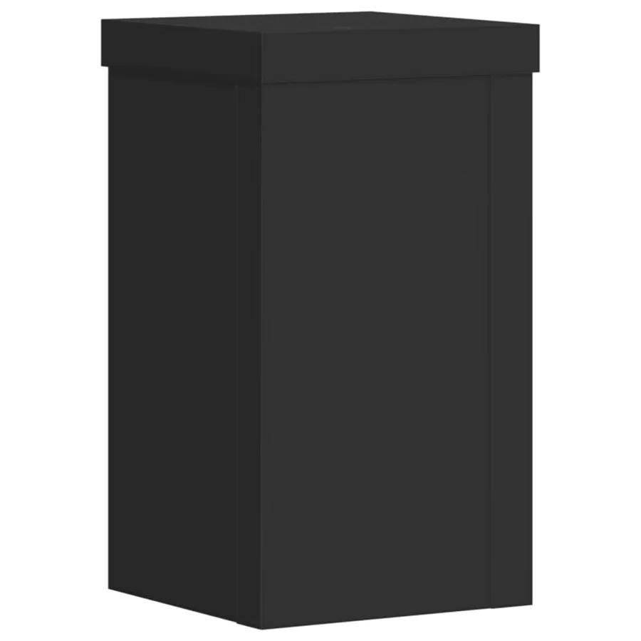 Supports pour plantes 2 pcs noir 10x10x18 cm bois d'ingénierie - 4