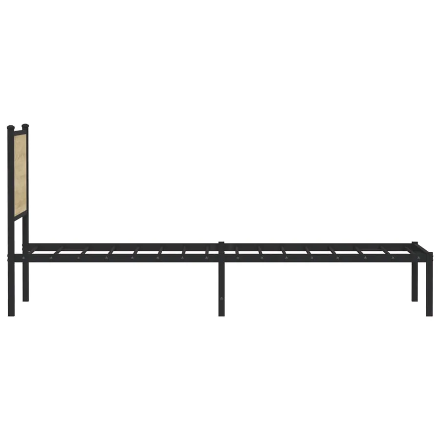 Cadre de lit en métal sans matelas chêne sonoma 90x190 cm - 6