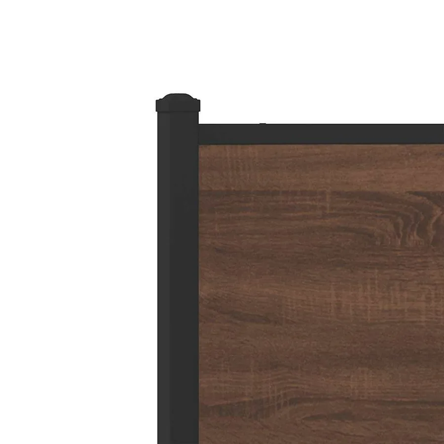 Cadre de lit en métal sans matelas chêne marron 80x200 cm - 9