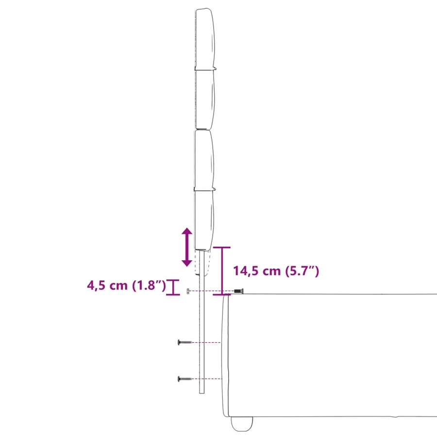 Sommier à lattes de lit avec matelas Crème 90x200 cm Tissu - 14