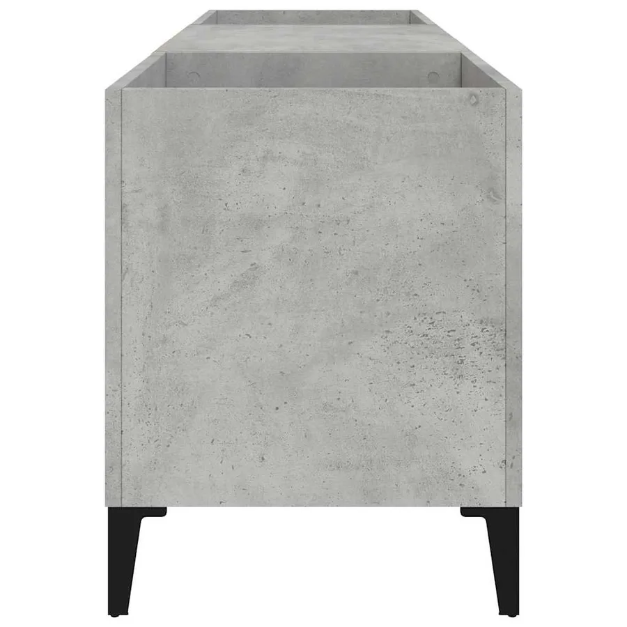 Armoire à disques gris béton 121x38x48 cm bois d'ingénierie - 6