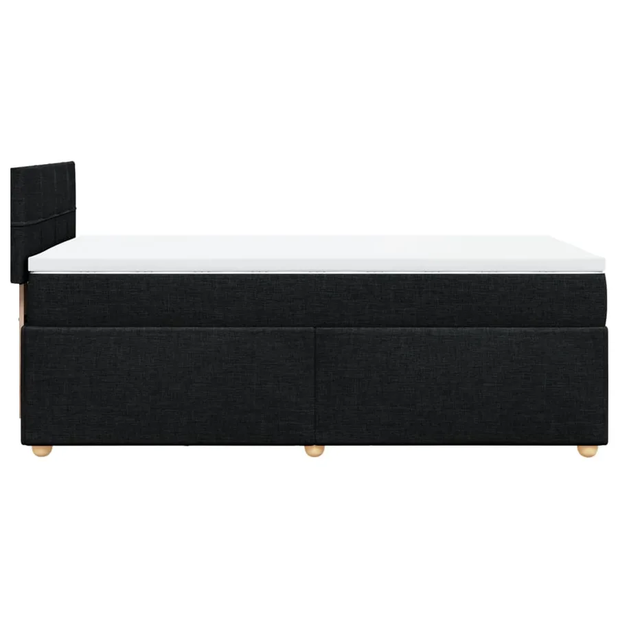 Sommier à lattes de lit avec matelas Noir 90x200 cm Tissu - 7
