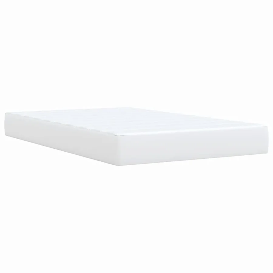 Sommier à lattes de lit avec matelas blanc 120x190cm similicuir - 6