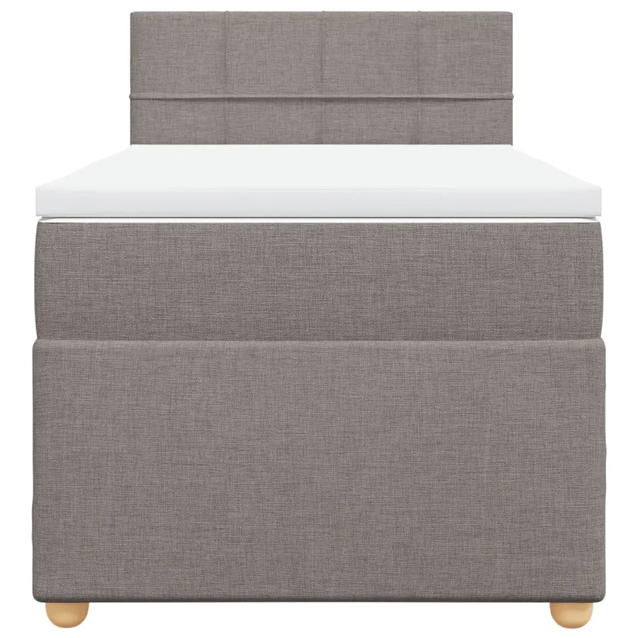 Sommier à lattes de lit avec matelas Taupe 90x200 cm Tissu - 6