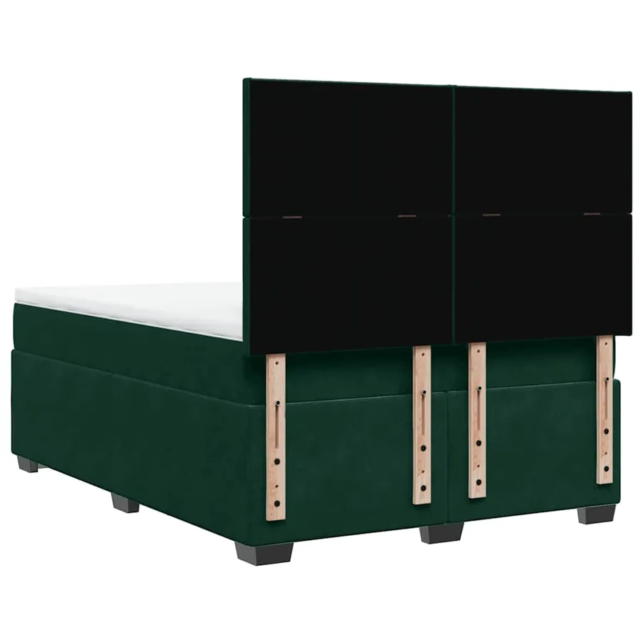 Sommier à lattes de lit et matelas Vert foncé 140x200cm Velours - 10
