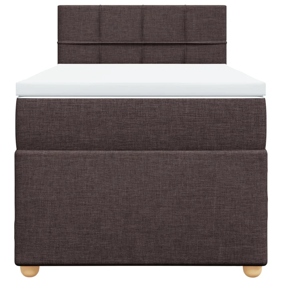 Sommier à lattes de lit avec matelas Marron foncé 80x200 cm - 6