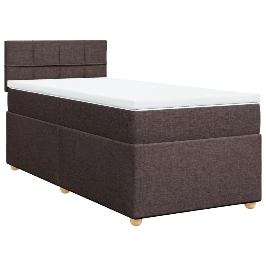 Sommier à lattes de lit avec matelas Marron foncé 80x200 cm - 2