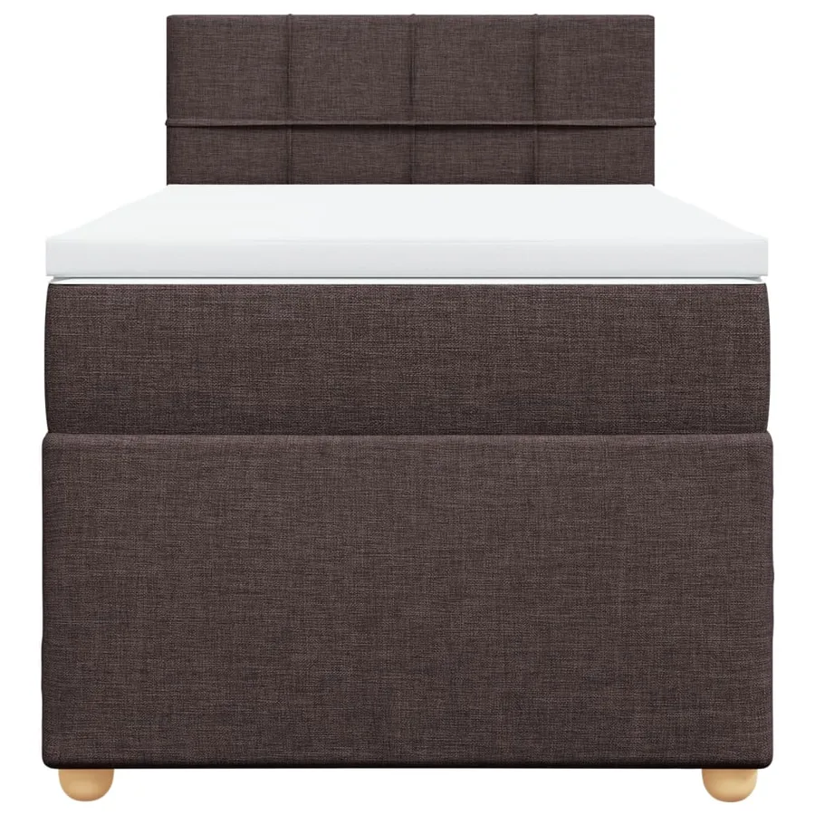 Sommier à lattes de lit avec matelas Marron foncé 80x200 cm - 4