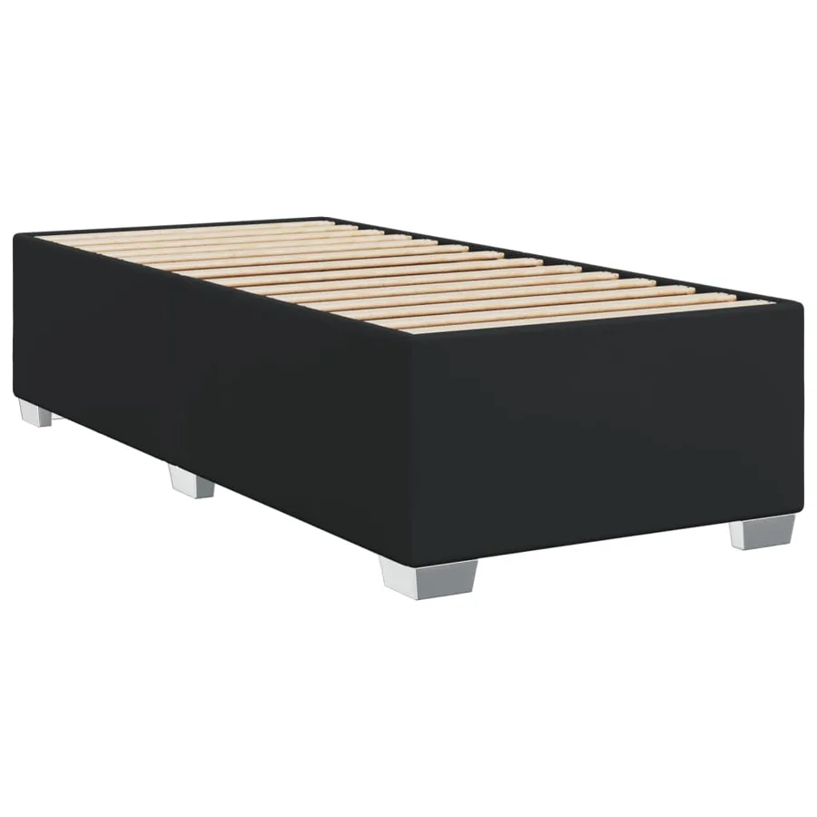 Sommier à lattes de lit avec matelas Noir 90x190 cm Similicuir - 8