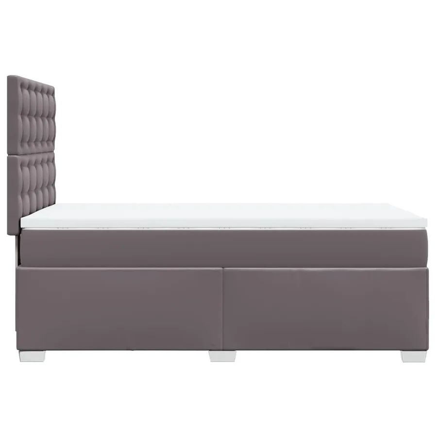 Sommier à lattes de lit avec matelas Gris 90x190 cm Similicuir - 11