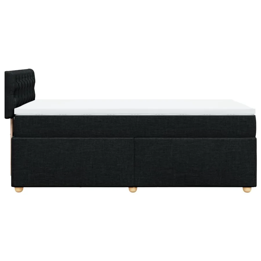 Sommier à lattes de lit avec matelas Noir 90x190 cm Tissu - 7