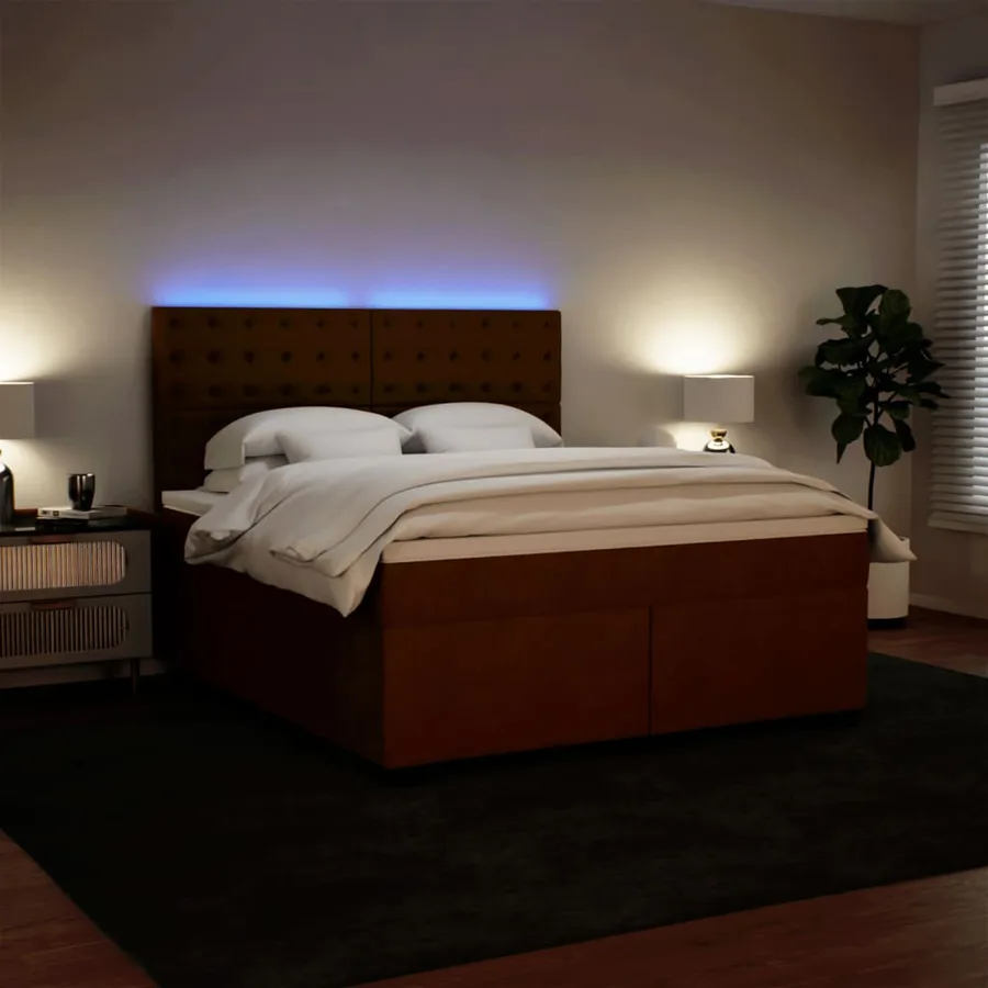 Sommier à lattes de lit avec matelas Rose 180x200 cm Velours - 4