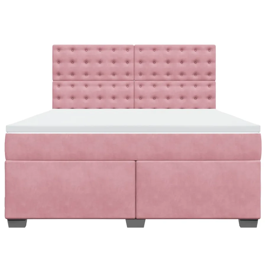 Sommier à lattes de lit avec matelas Rose 180x200 cm Velours - 6