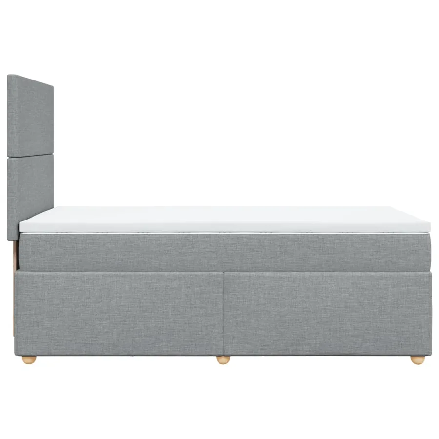 Sommier à lattes de lit et matelas Gris clair 90x190 cm Tissu - 5