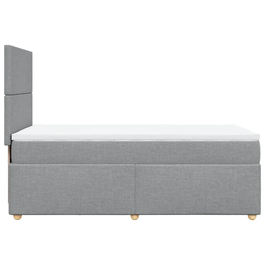 Sommier à lattes de lit et matelas Gris clair 90x190 cm Tissu - 7