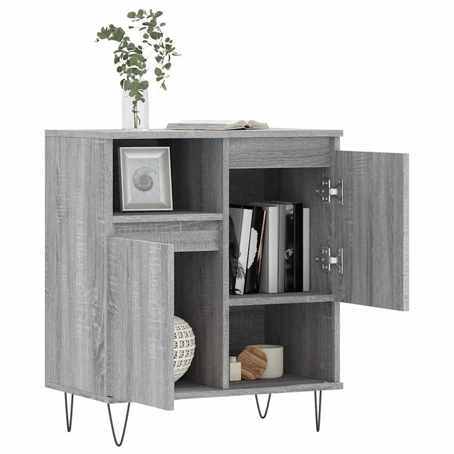 Buffet Sonoma gris 60x35x70 cm Bois d'ingénierie - 4