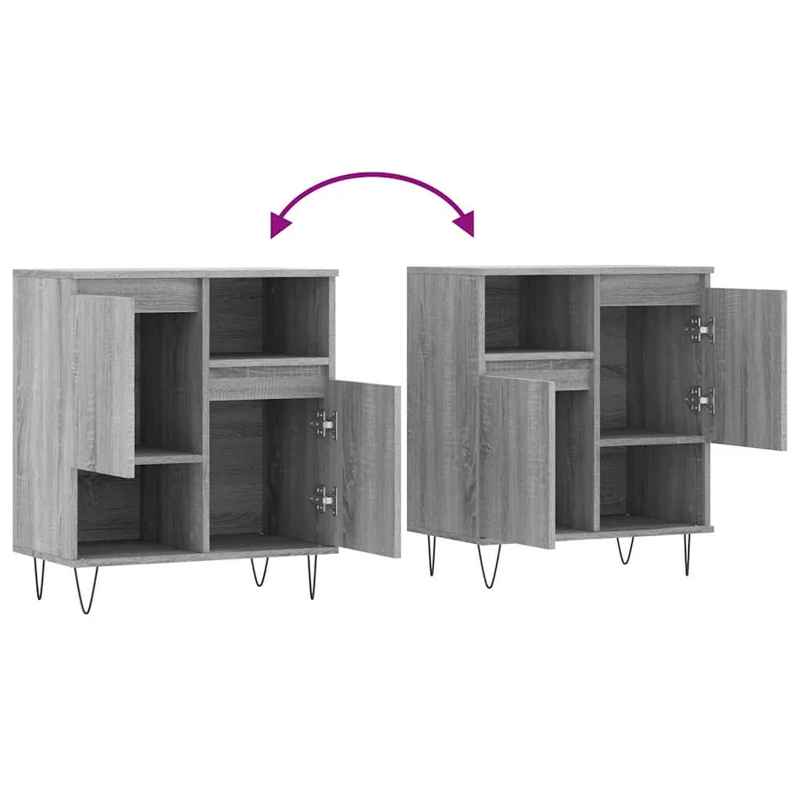 Buffet Sonoma gris 60x35x70 cm Bois d'ingénierie - 9