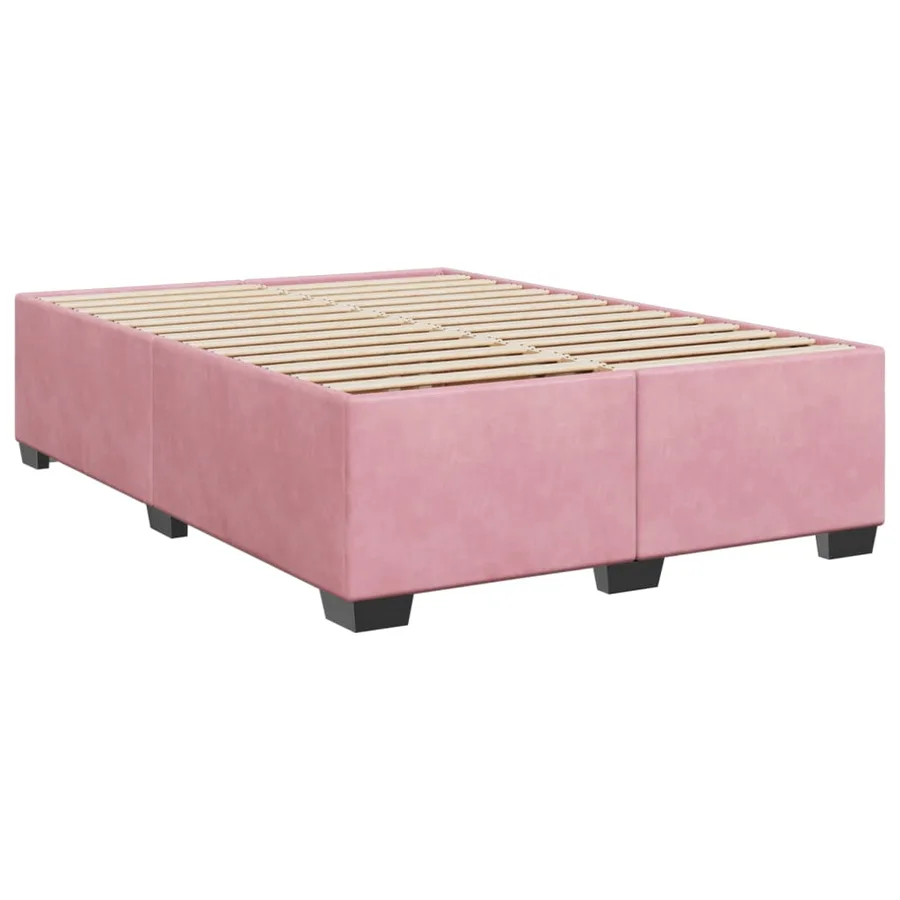 Sommier à lattes de lit avec matelas Rose 140x200 cm Velours - 10