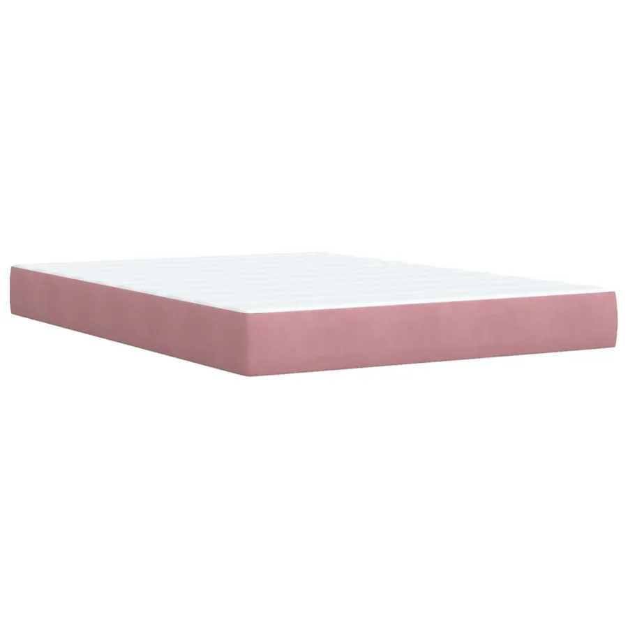 Sommier à lattes de lit avec matelas Rose 140x200 cm Velours - 12