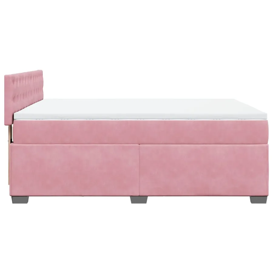 Sommier à lattes de lit avec matelas Rose 140x200 cm Velours - 7