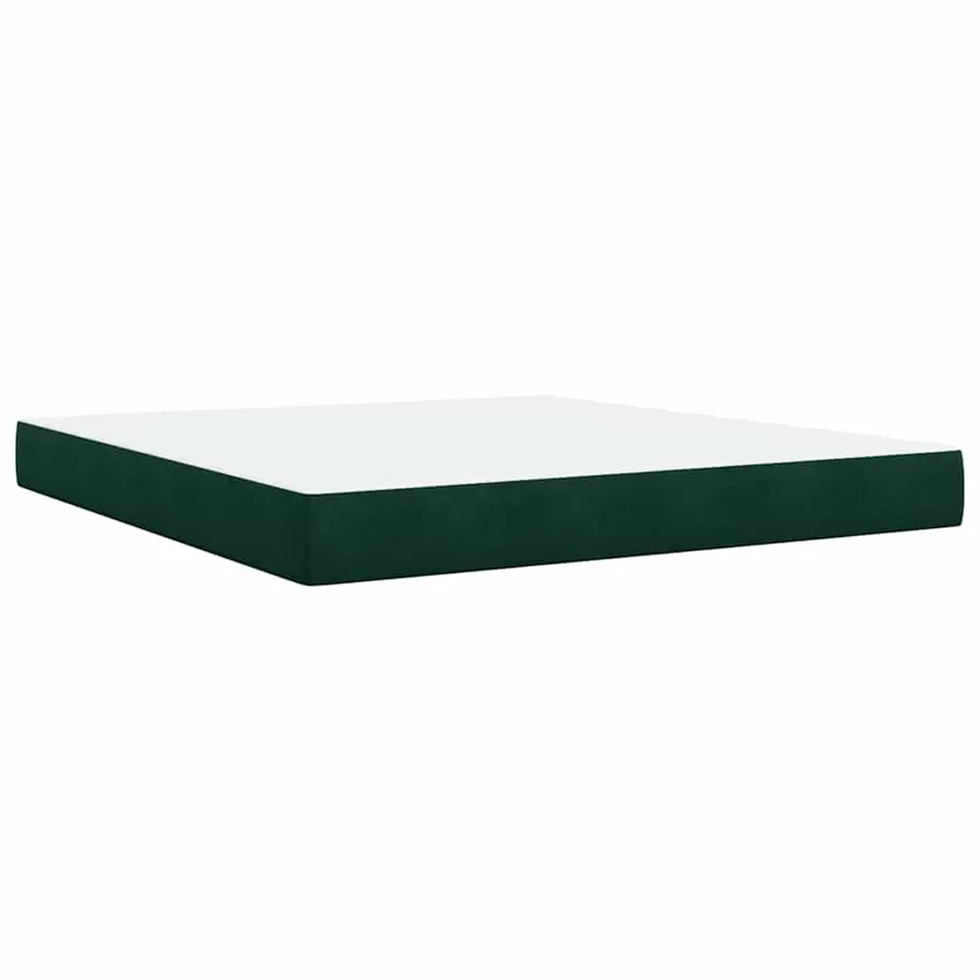 Sommier à lattes de lit et matelas Vert foncé 180x200cm Velours - 6
