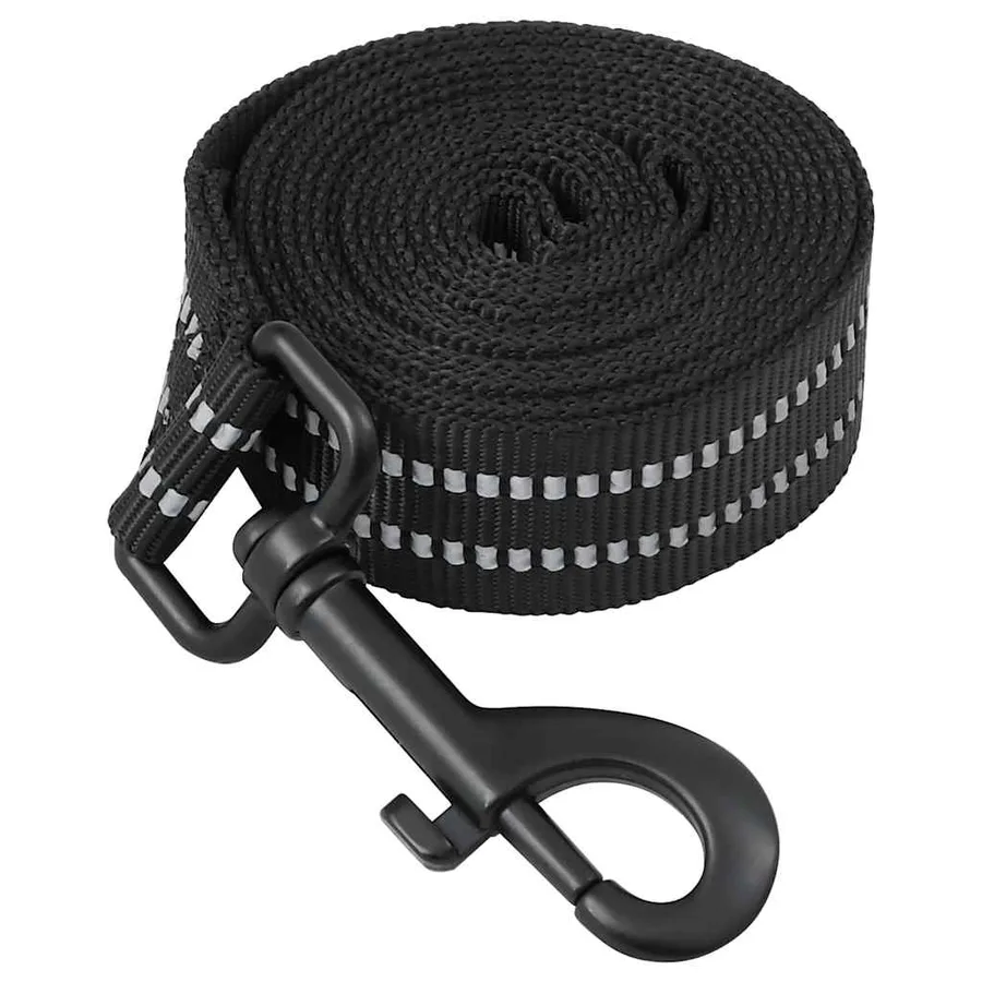 Harnais pour chien avec laisse et collier réglables noir L - 6