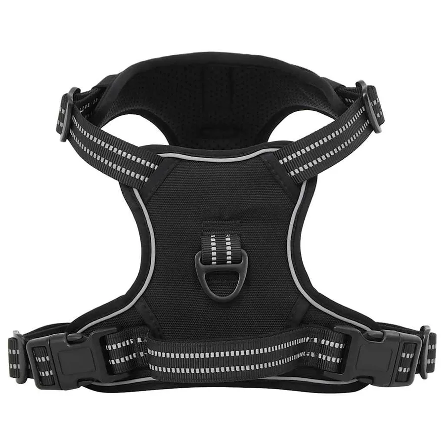 Harnais pour chien avec bandes réfléchissantes réglables noir M - 2