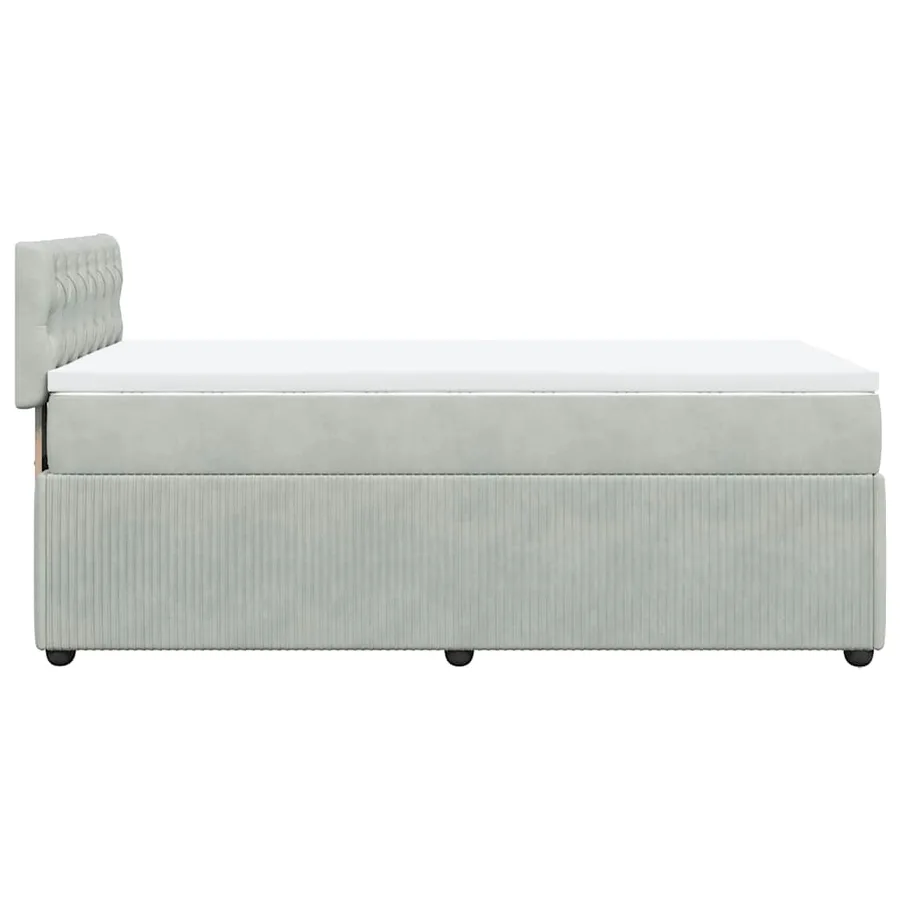 Sommier à lattes de lit et matelas Gris clair 80x200 cm Velours - 7