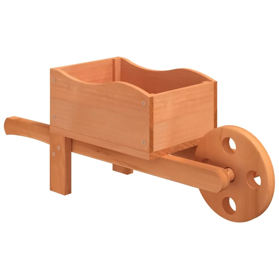 Jardinières brouette 2 pcs 47x15x19 cm bois de sapin massif - 4