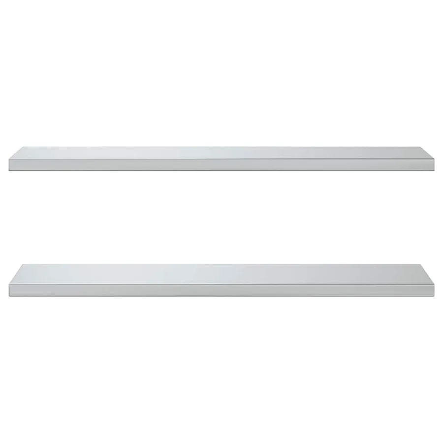 Étagères murales 2 pcs 100x30 cm argenté acier inoxydable - 4
