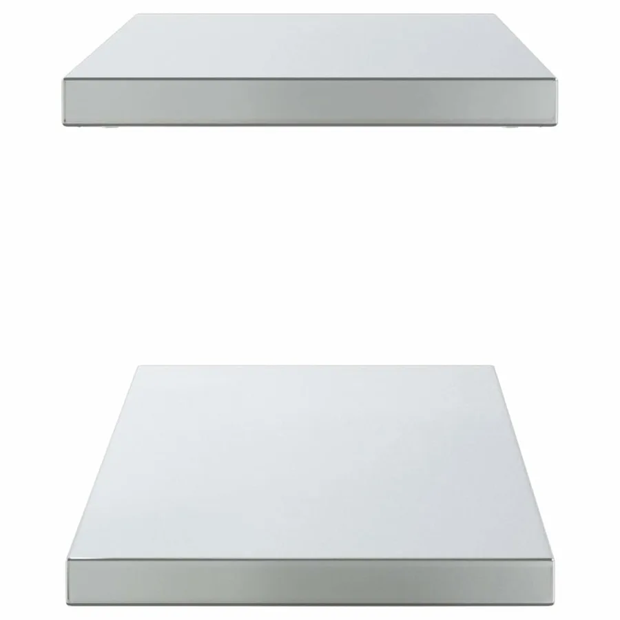 Étagères murales 2 pcs 100x30 cm argenté acier inoxydable - 5