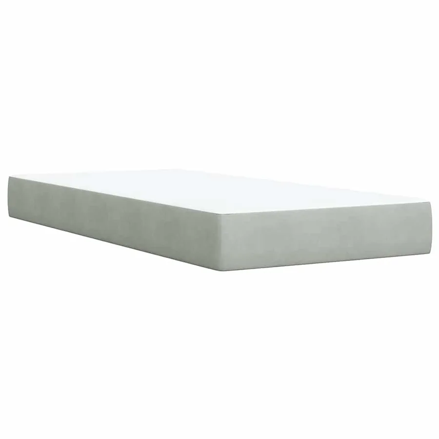 Sommier à lattes de lit et matelas Gris clair 80x200 cm Velours - 11
